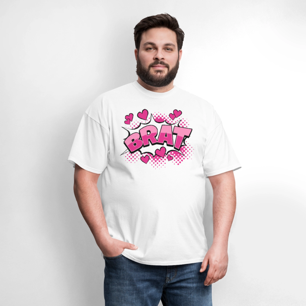 Comic Style Brat Unisex Play Tee (Colors) - white