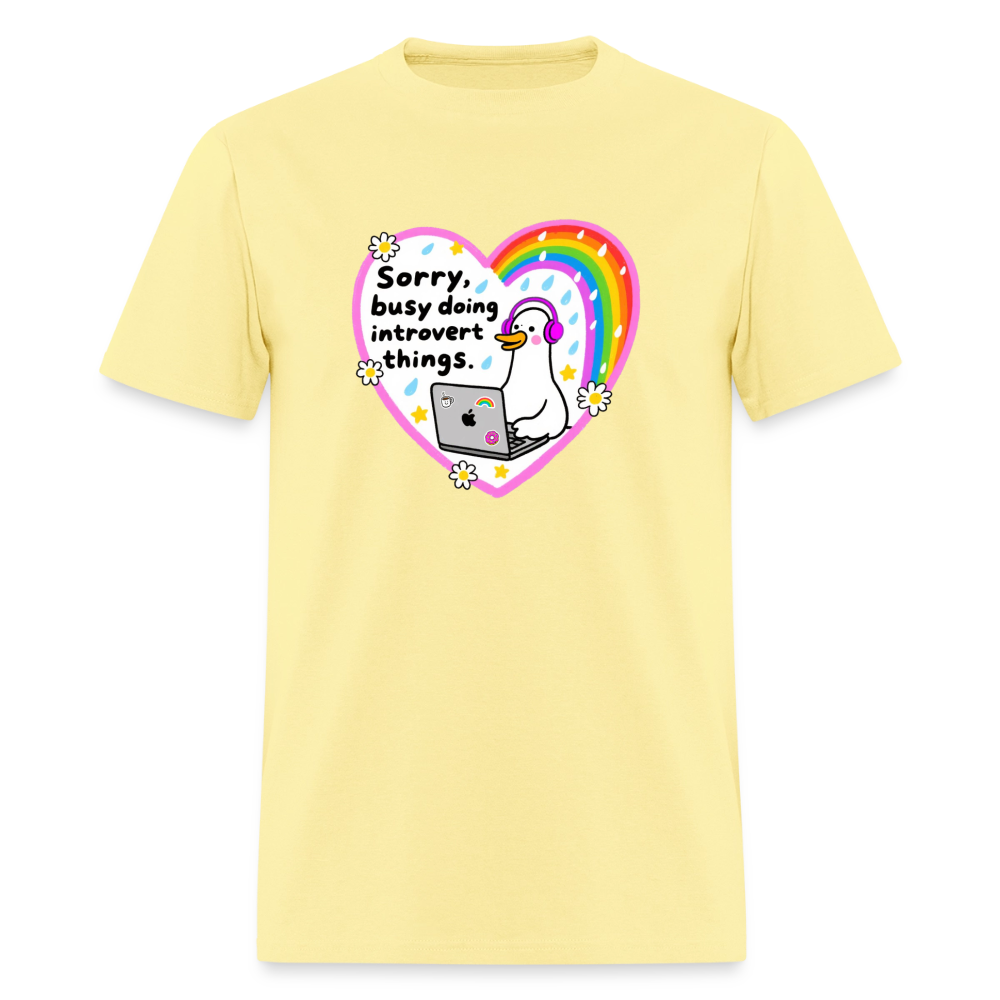 Introvert Things Unisex Play Tee - cornsilk