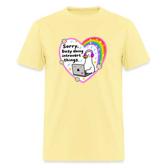 Introvert Things Unisex Play Tee - cornsilk