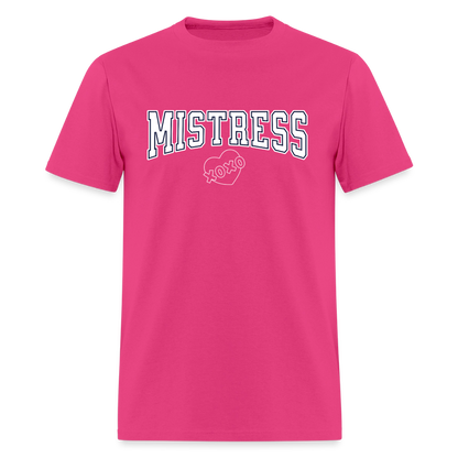 Mistress Varsity Unisex Play Tee (Colors) - fuchsia