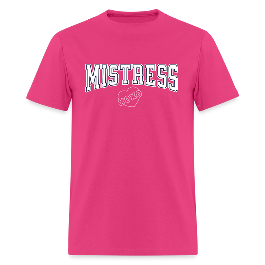 Mistress Varsity Unisex Play Tee (Colors) - fuchsia