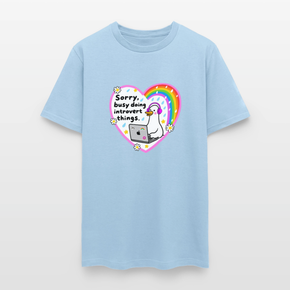 Introvert Things Unisex Play Tee - powder blue