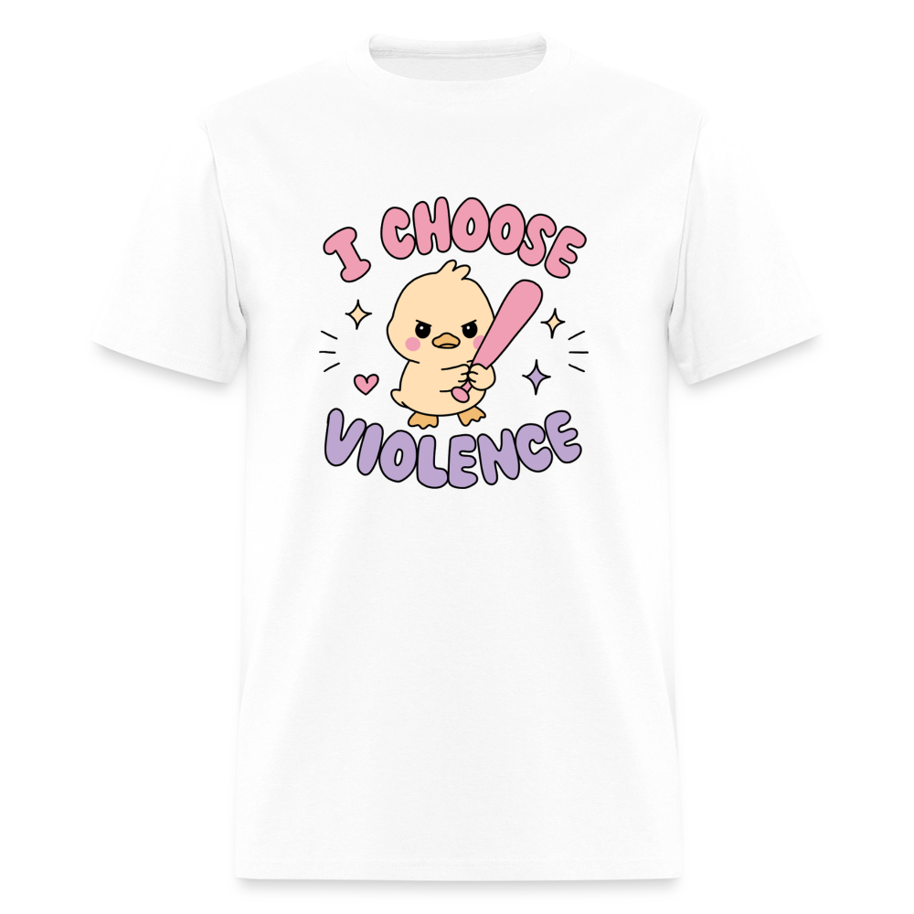 Choose Violence Unisex Play Tee (Colors) - white