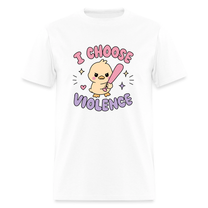 Choose Violence Unisex Play Tee (Colors) - white