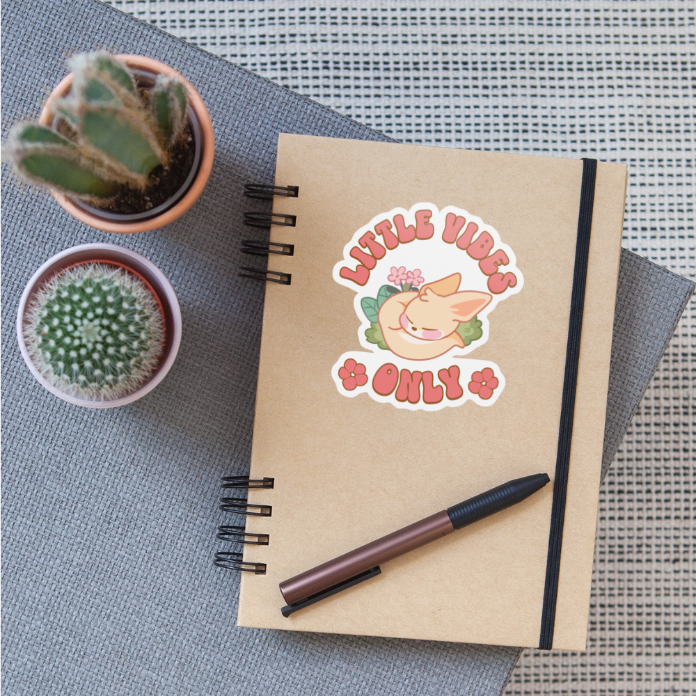 Little Vibes Only Vinyl Sticker - white matte