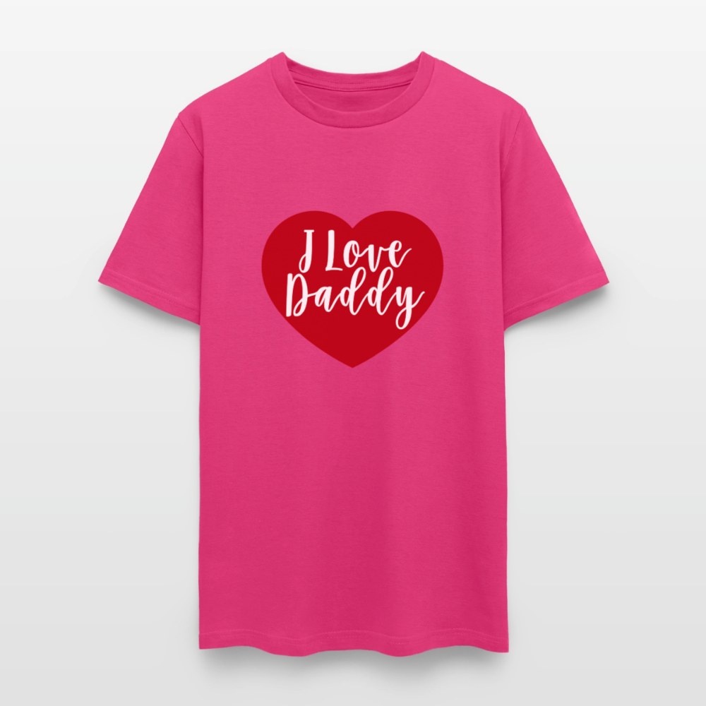 I Love Daddy Unisex Play Tee (Colors) - fuchsia