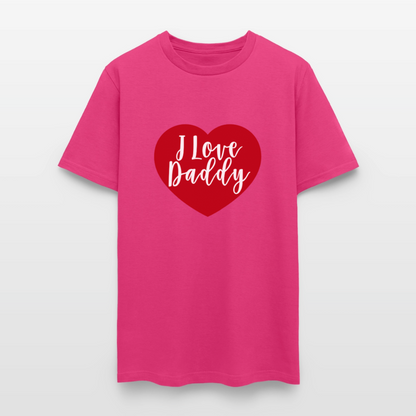 I Love Daddy Unisex Play Tee (Colors) - fuchsia