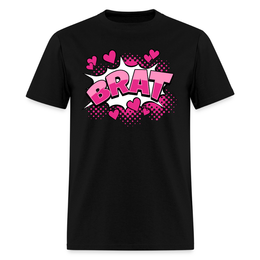 Comic Style Brat Unisex Play Tee (Colors) - black