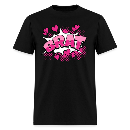 Comic Style Brat Unisex Play Tee (Colors) - black