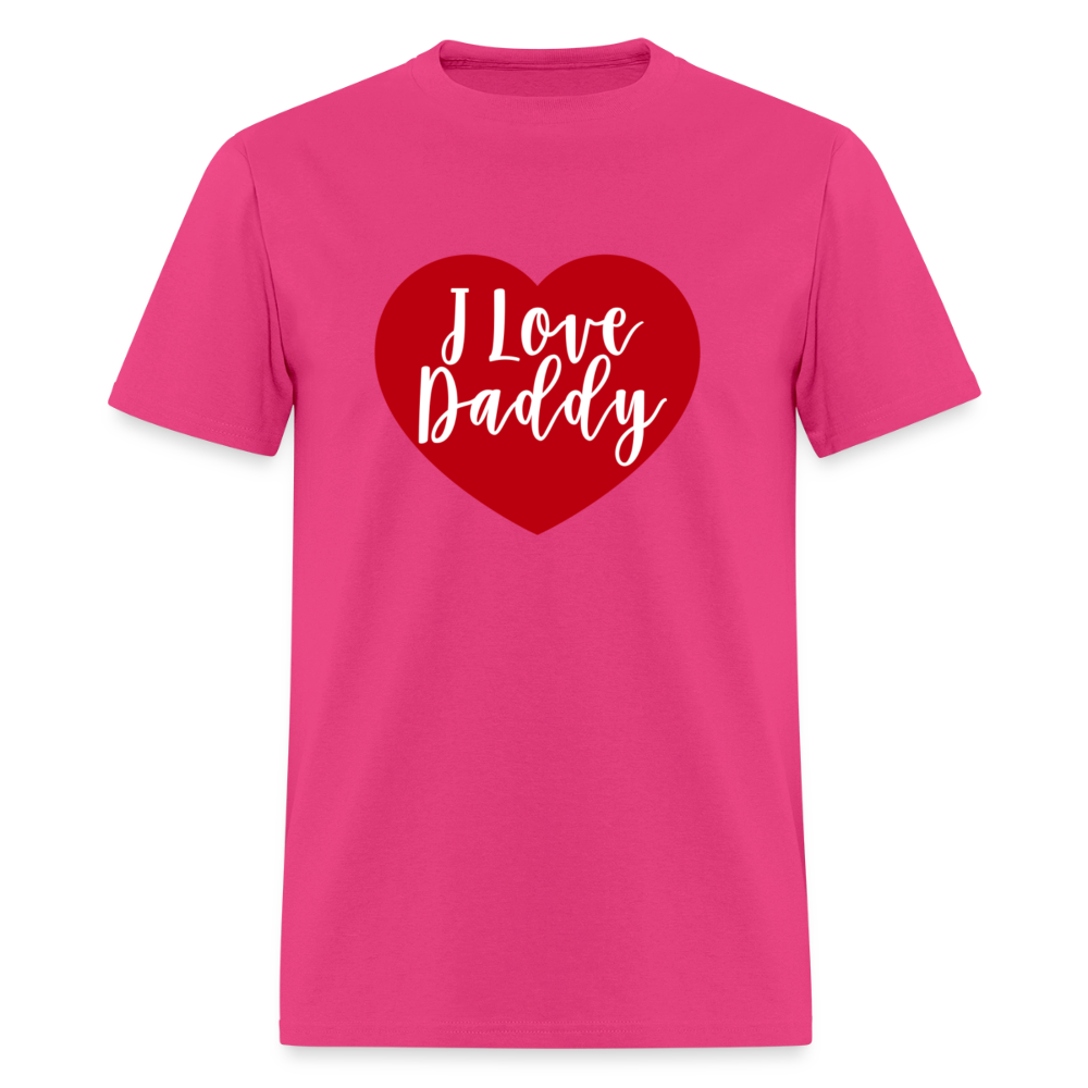 I Love Daddy Unisex Play Tee (Colors) - fuchsia