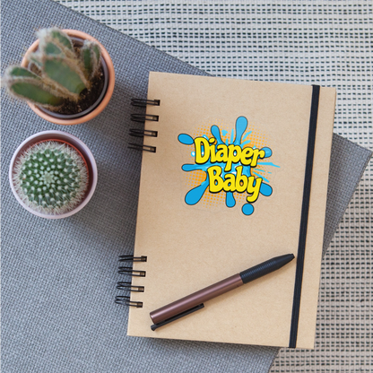 Diaper Baby Splash Vinyl Sticker - transparent glossy