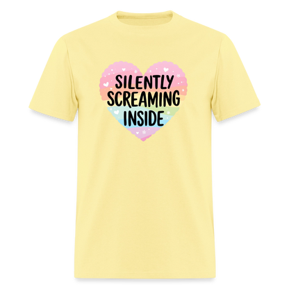 Silently Screaming Unisex Play Tee - cornsilk