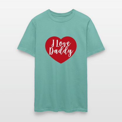 I Love Daddy Unisex Play Tee (Colors) - aquatic