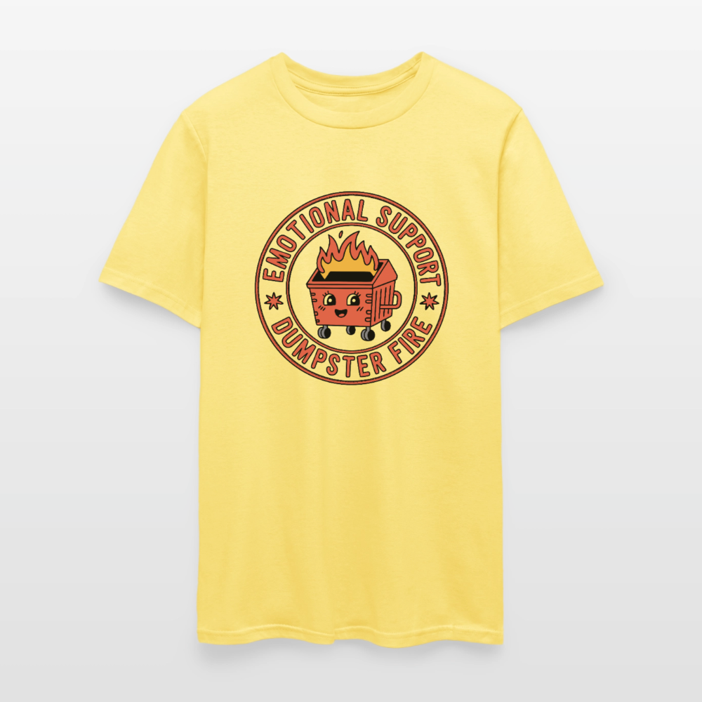 Emotional Support Fire Unisex Play Tee (Colors) - cornsilk