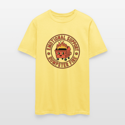 Emotional Support Fire Unisex Play Tee (Colors) - cornsilk