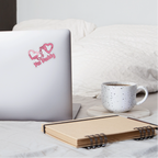 Yes Daddy Heart Cuffs Vinyl Sticker - transparent glossy