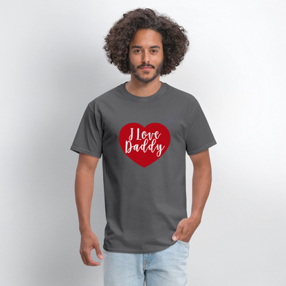 I Love Daddy Unisex Play Tee (Colors) - charcoal