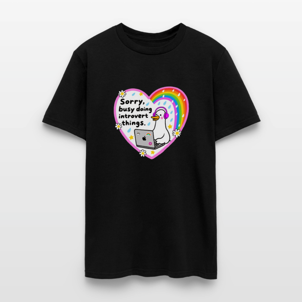 Introvert Things Unisex Play Tee - black