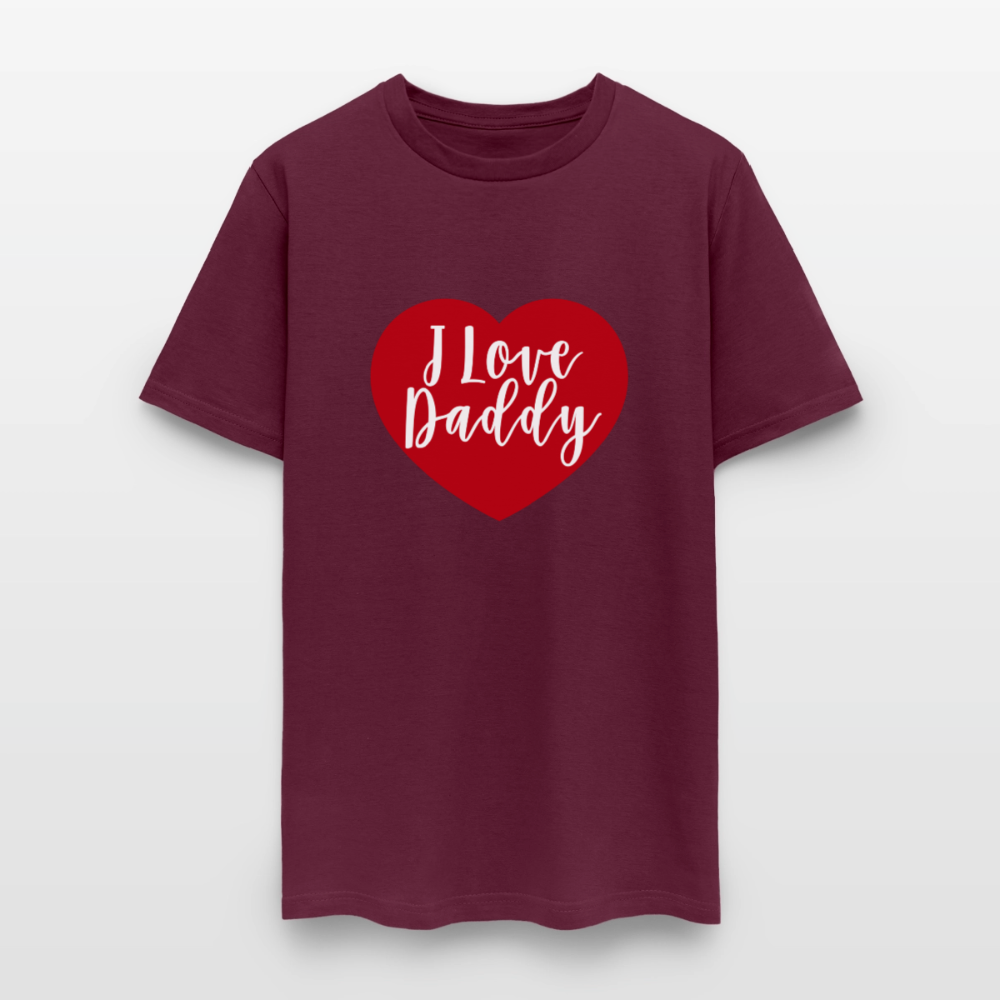 I Love Daddy Unisex Play Tee (Colors) - burgundy