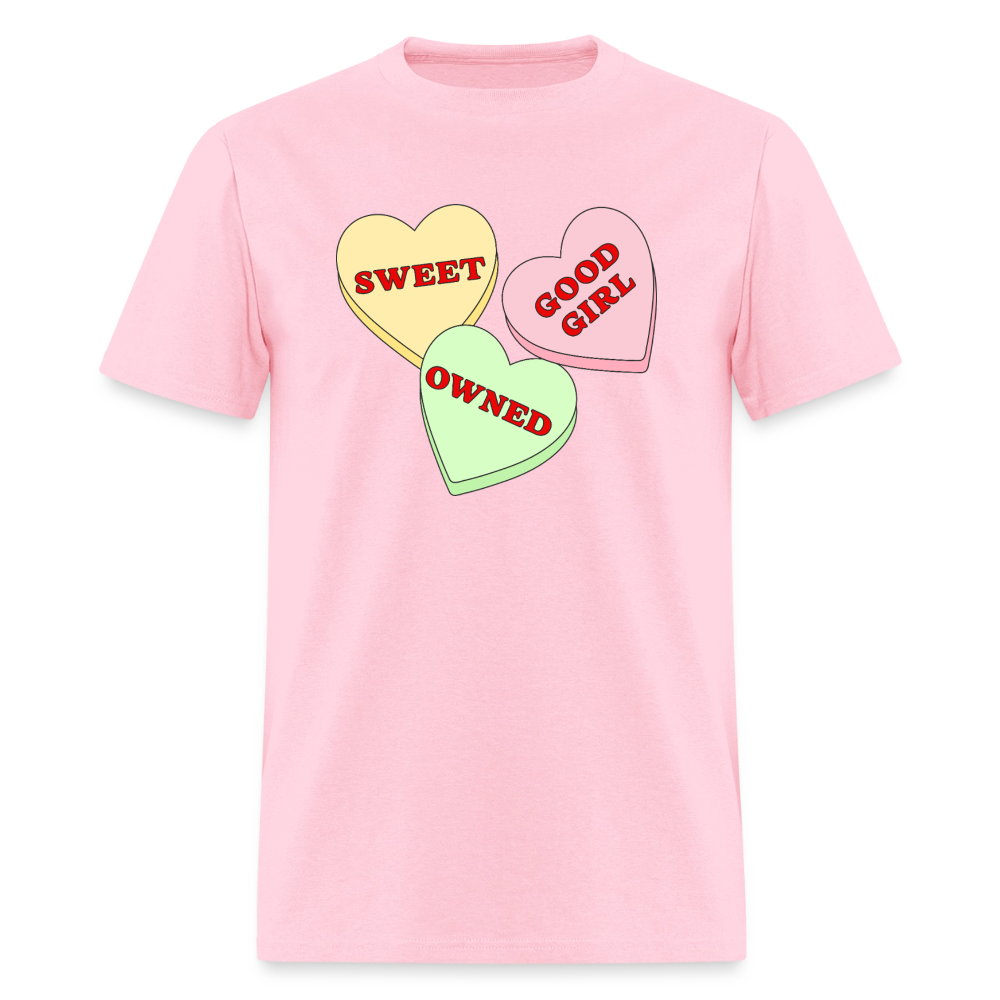 Candy Hearts Unisex Play Tee (Colors) - pink