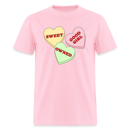 Candy Hearts Unisex Play Tee (Colors) - pink