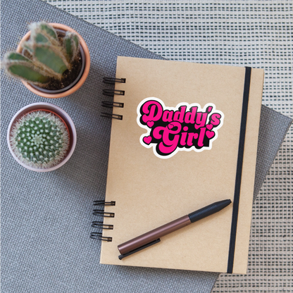 Daddy's Girl Pink Vinyl Sticker - white glossy