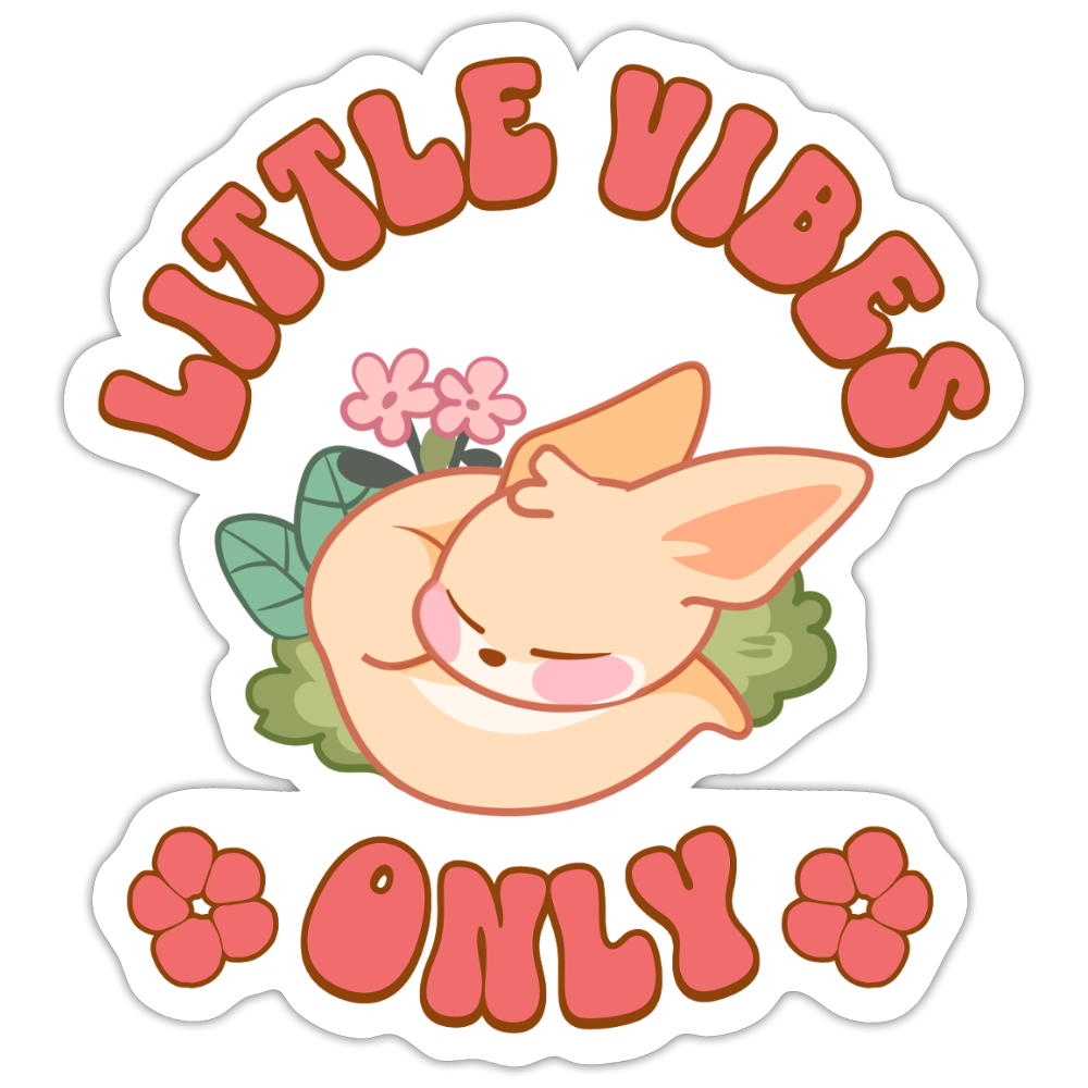 Little Vibes Only Vinyl Sticker - white matte