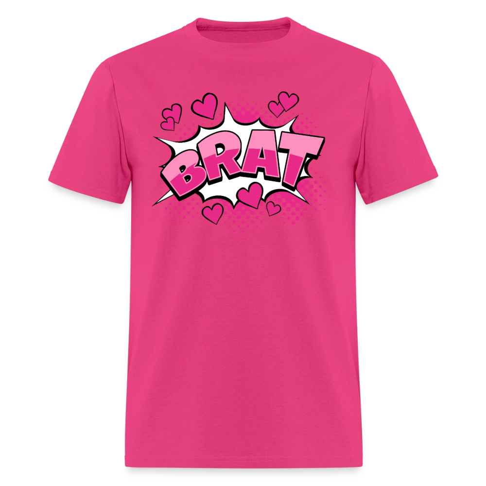 Comic Style Brat Unisex Play Tee (Colors) - fuchsia