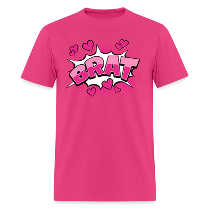 Comic Style Brat Unisex Play Tee (Colors) - fuchsia