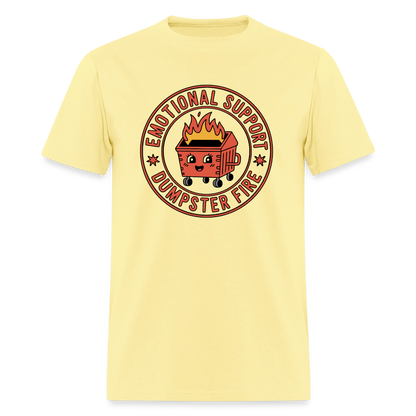 Emotional Support Fire Unisex Play Tee (Colors) - cornsilk