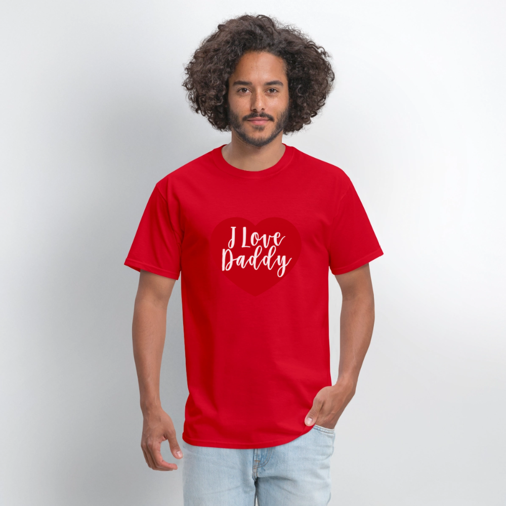 I Love Daddy Unisex Play Tee (Colors) - red