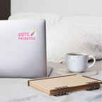 Cute Princess Rainbow Vinyl Sticker - white matte