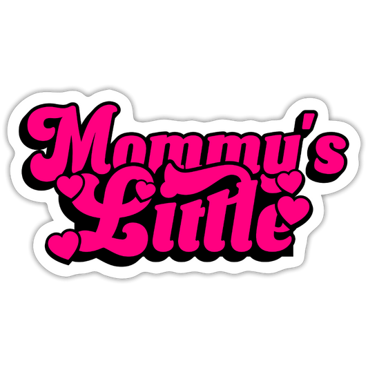 Mommy's Little Pink Vinyl Sticker - white matte