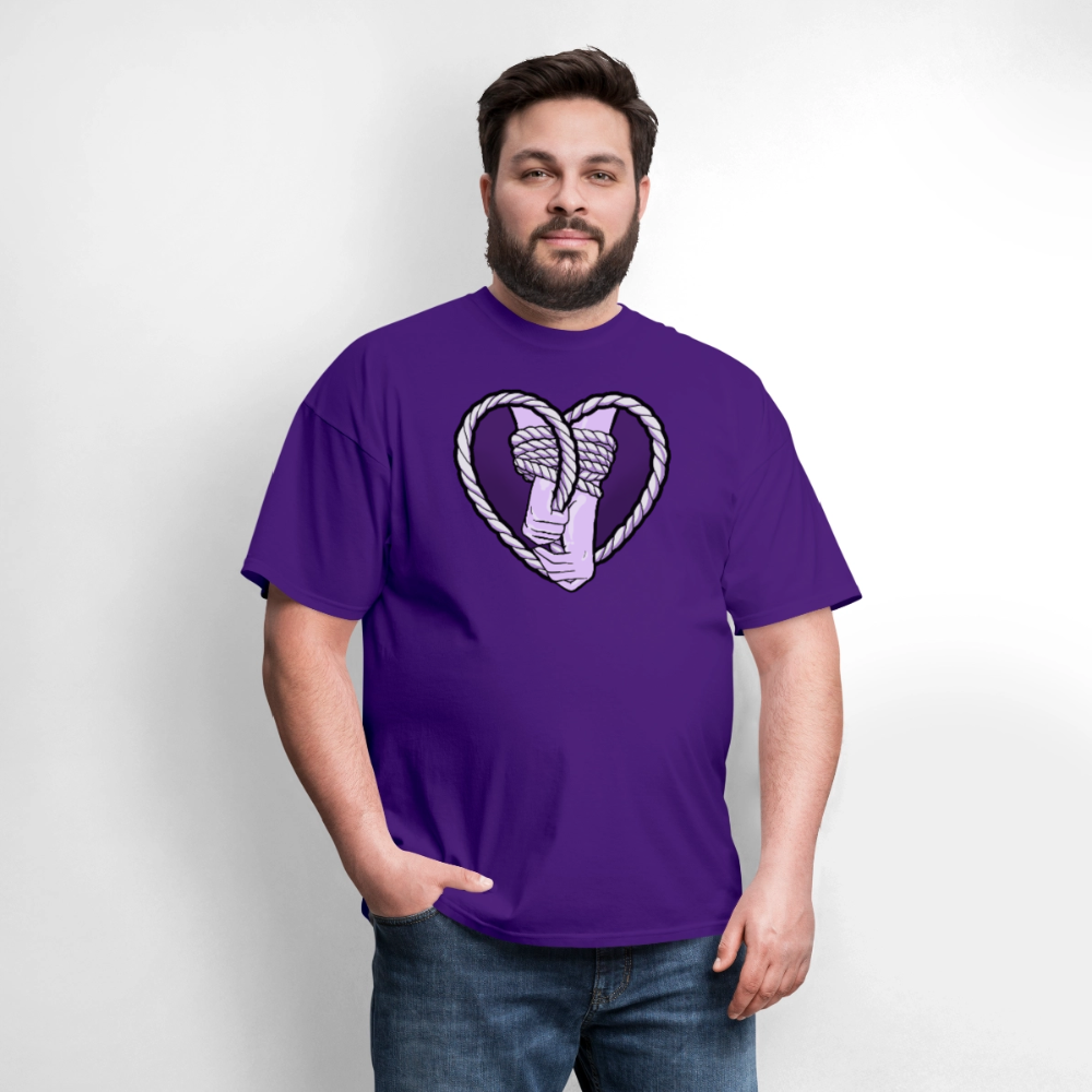 Heartbound Rope Bunny  Unisex Play Tee - purple