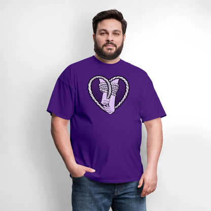 Heartbound Rope Bunny  Unisex Play Tee - purple