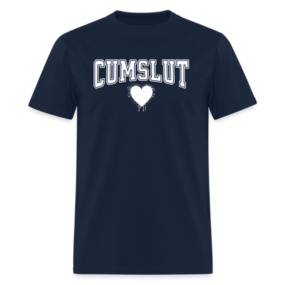 Cumslut Varsity Unisex Play Tee (Colors) - navy