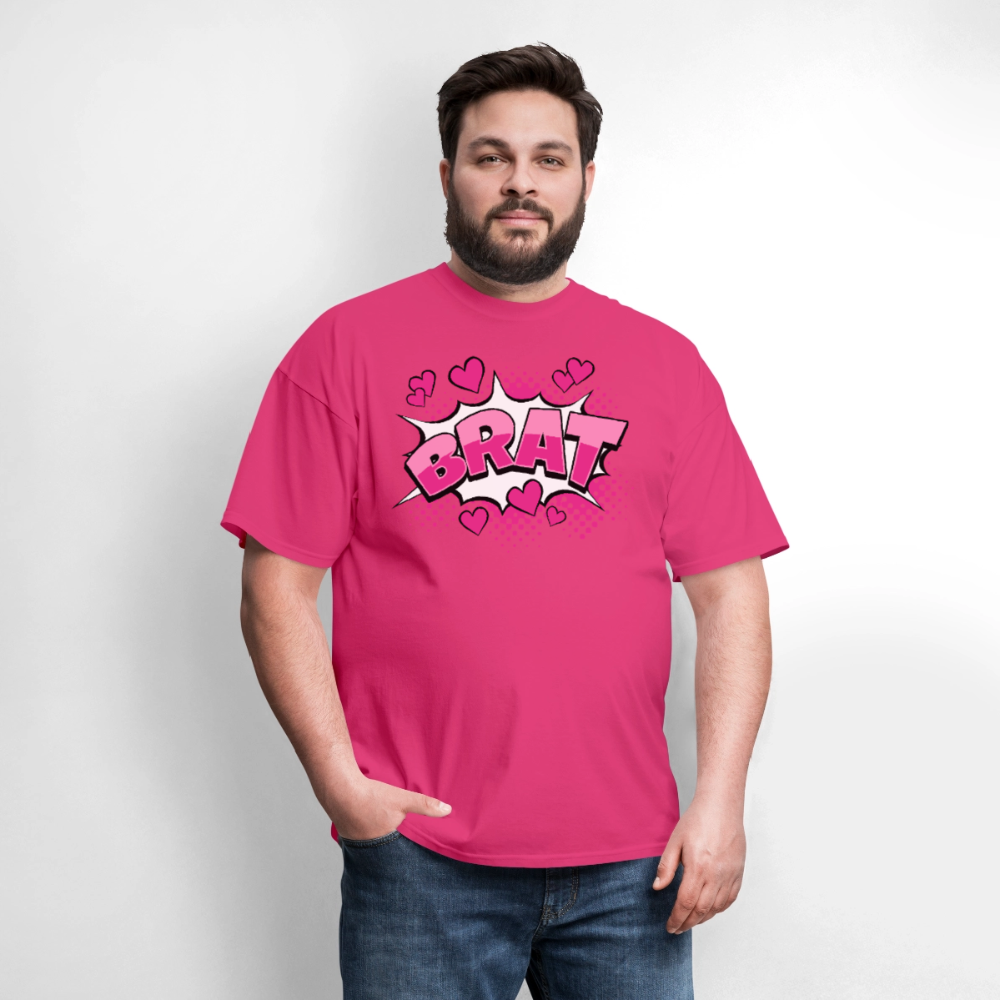 Comic Style Brat Unisex Play Tee (Colors) - fuchsia