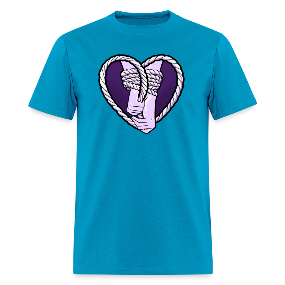 Heartbound Rope Bunny  Unisex Play Tee - turquoise