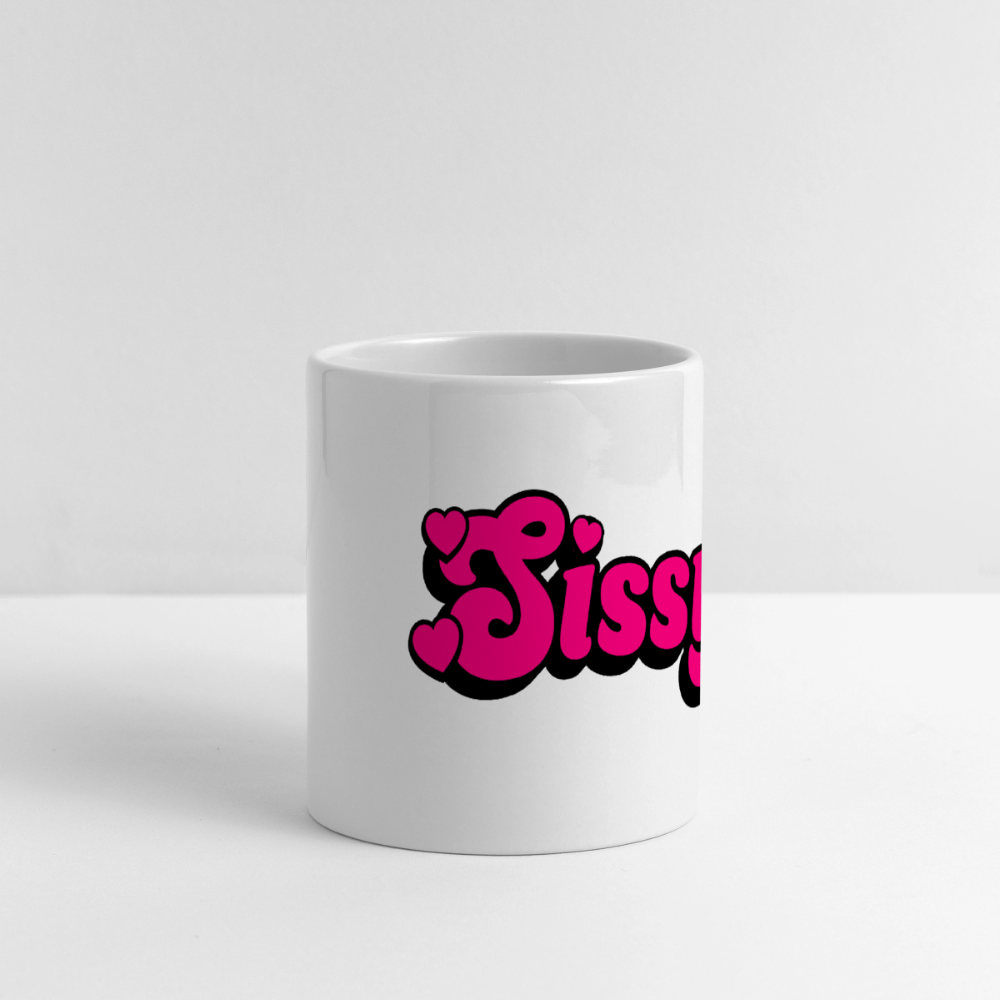 Sissy Mug with Heart Handle - white
