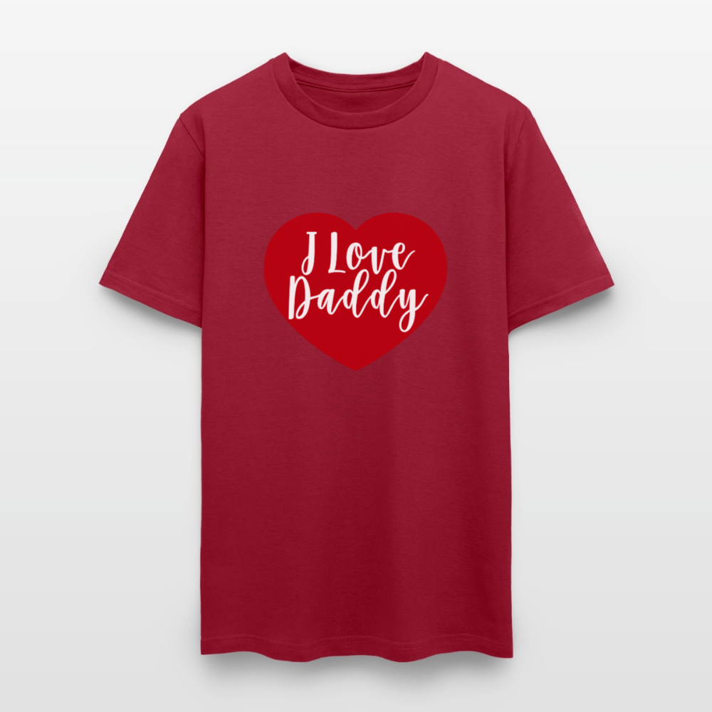 I Love Daddy Unisex Play Tee (Colors) - dark red