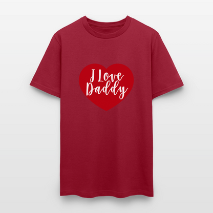 I Love Daddy Unisex Play Tee (Colors) - dark red
