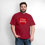 I Love Daddy Unisex Play Tee (Colors) - dark red