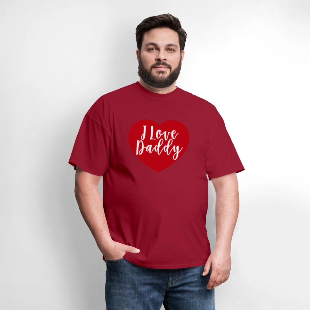 I Love Daddy Unisex Play Tee (Colors) - dark red