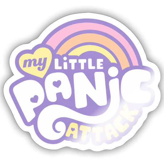 My Little Panic Attack Sticker - white glossy