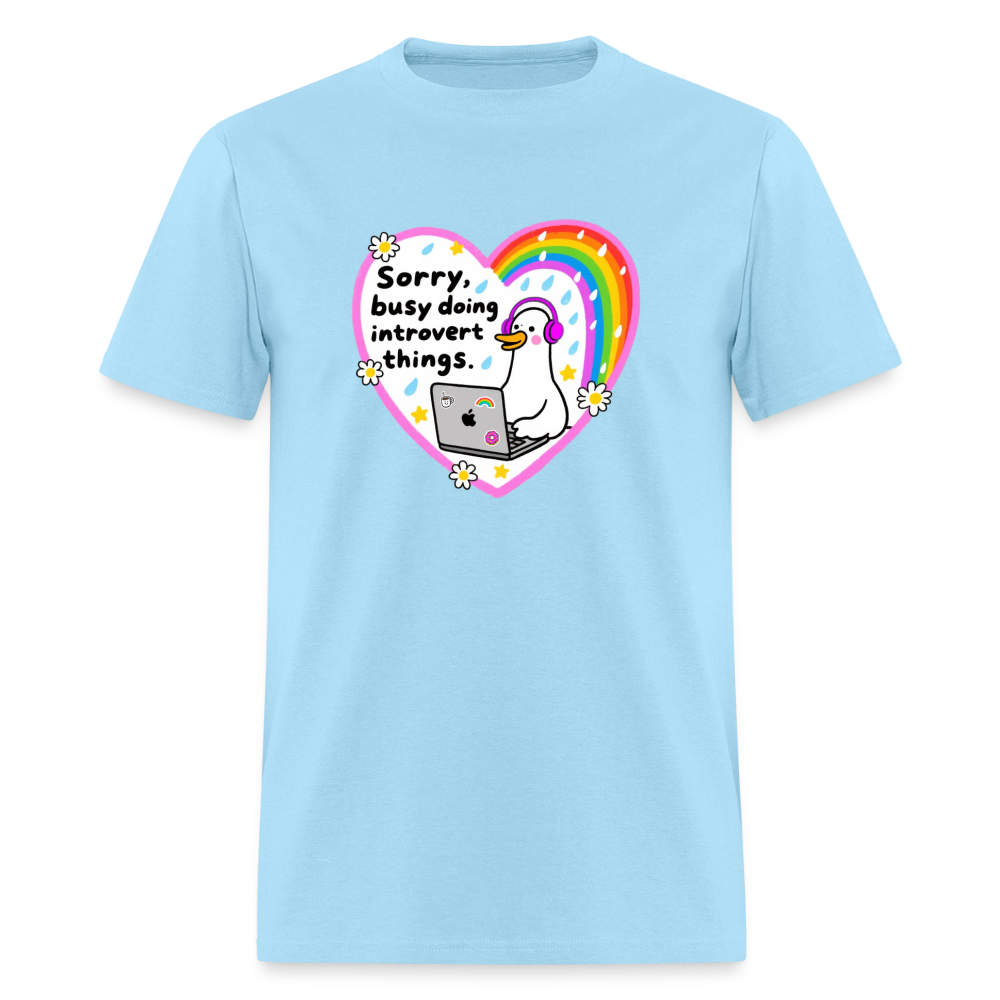 Introvert Things Unisex Play Tee - powder blue