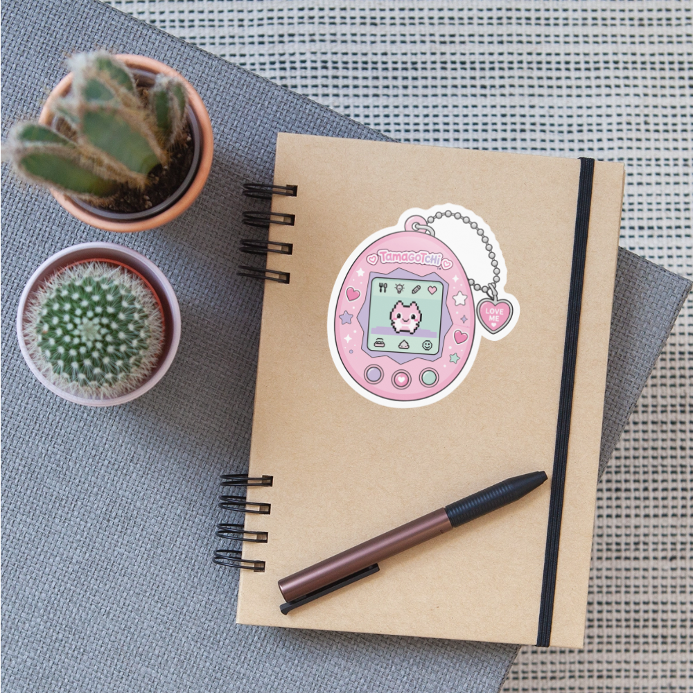 Y2K Kawaii Digital Pet Sticker - white glossy