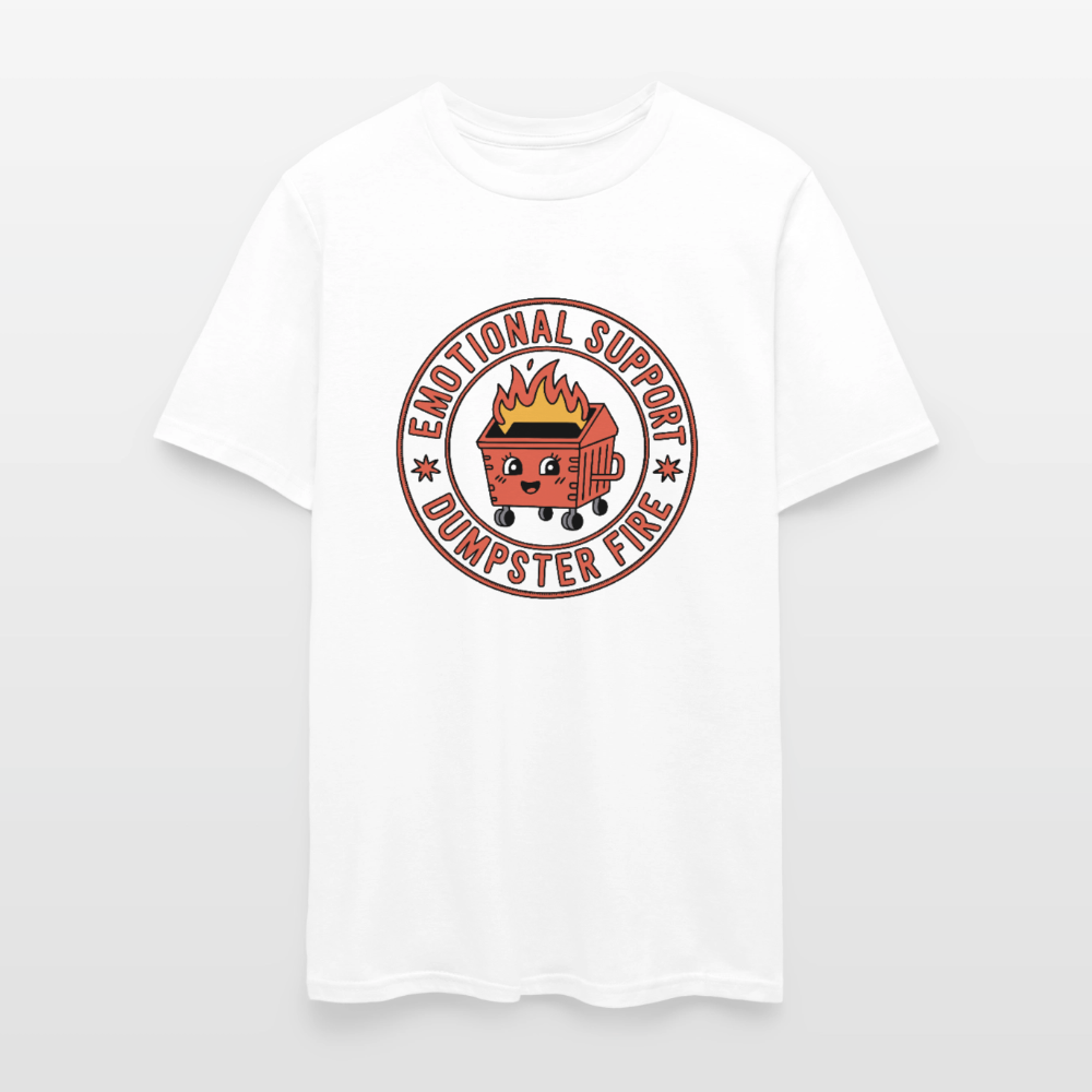 Emotional Support Fire Unisex Play Tee (Colors) - white