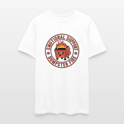 Emotional Support Fire Unisex Play Tee (Colors) - white