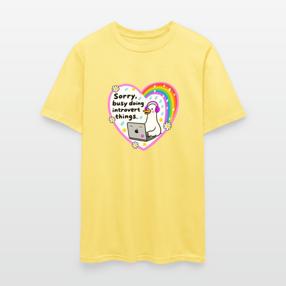 Introvert Things Unisex Play Tee - cornsilk