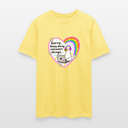 Introvert Things Unisex Play Tee - cornsilk